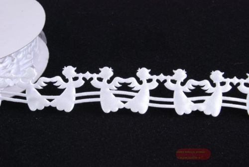 Bild von Band 10y/ 25mm, Engel klebend, weiss