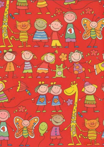 Bild von Bogen 70x 100cm, Rasselbande, rot