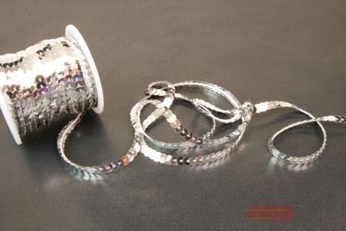 Bild von Band 20m/ 6mm, Pailletten, silber
