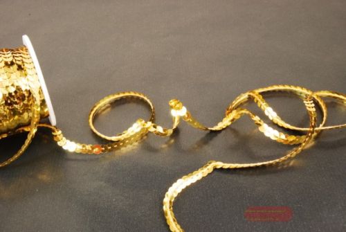 Bild von Band 20m/ 6mm, Pailletten, gold