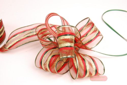 Bild von Susifix 25m/ 40mm, Christmas Streifen, rot/grün