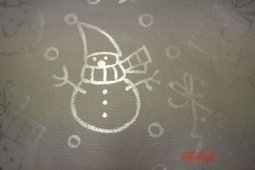 Bild von Bogen 70x 100cm, Strichmotiv, silber