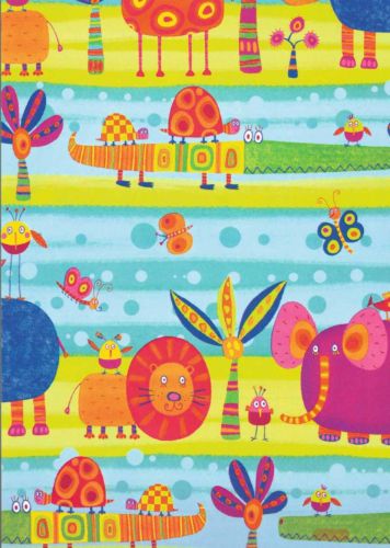 Bild von Bogen 70x 100cm, Dschungel, bunt