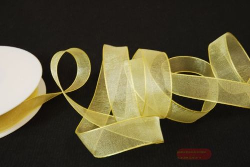 Bild von Band 50m/ 15mm, Organza, h'gelb