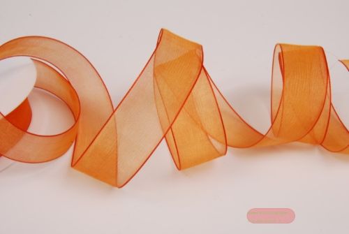 Bild von Band 50m/ 25mm, Organza, mandarin