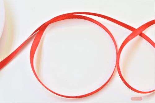 Bild von Band 25m/ 07mm, Double face Satin, rot