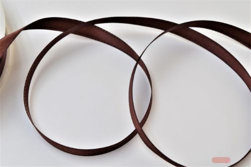 Bild von Band 25m/ 07mm, Double face Satin, chocobraun