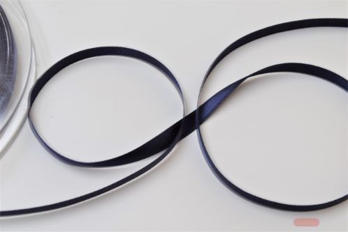 Bild von Band 25m/ 07mm, Double face Satin, navy-blau