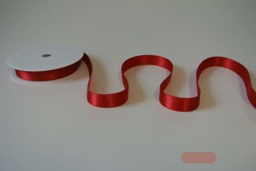 Bild von Band 25m/ 15mm, Double face Satin, d'rot