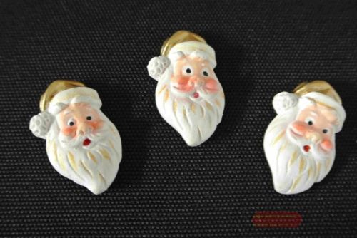 Bild von Santakopf, 40mm klebend, gold