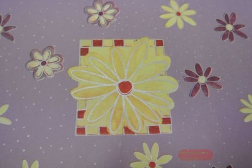 Bild von Bogen 70x 100cm, Gerbera, lila