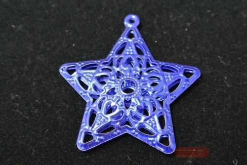 Bild von Deco, Stern offen 45mm mit Oese, d'blau