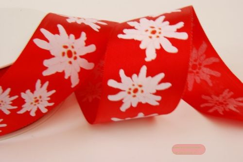 Bild von Band 20m/ 40mm, Edelweiss, rot