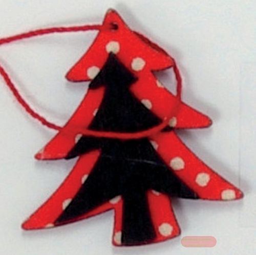 Bild von Anhänger, Tannentafel 4cm, rot