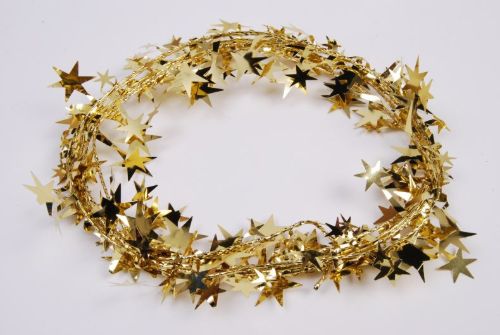 Bild von Girlande, 2.7m/ Draht mit Sternen, gold