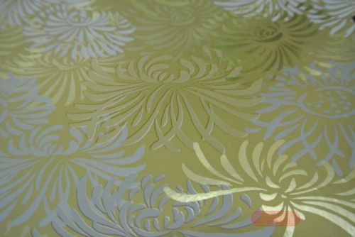 Bild von Bogen 70x 100cm, Blume, gold met.