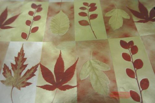 Bild von Bogen 70x 100cm, Blätter, braun