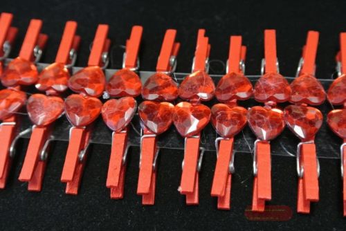 Bild von Klammer mini, mit Herz 2.5cm, rot