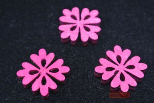 Bild von Streu, Holzblume Lasercut 2cm - 24 Stk, pink