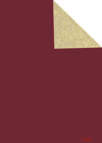 Bild von Bogen 70x 100cm, Uni Duo gerippt, bordeaux/ivor