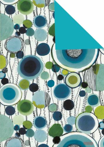Bild von Bogen 70x 100cm, Granada Punkte, bunt/türkis