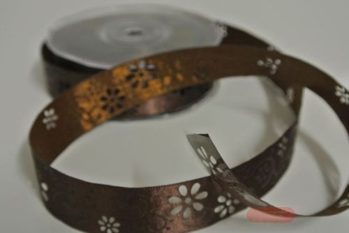 Bild von Band 20m/ 25mm, Open Flower, braun