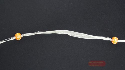 Bild von Band 10m/ 15mm, Organza/Holzperlen, orange