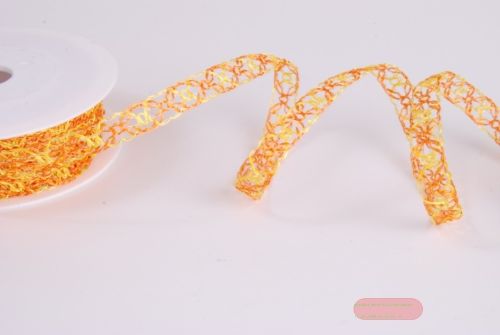 Bild von Band  20m/ 10mm, Fantasie Gitter, orange