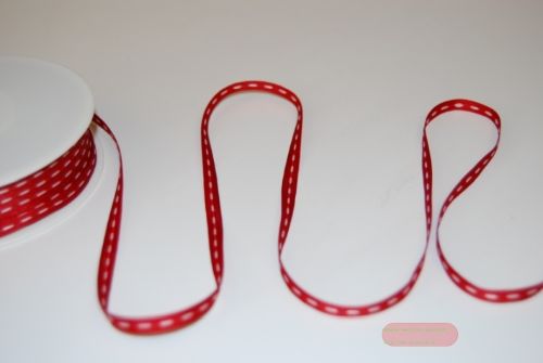 Bild von Band 50m/ 04mm, single stitch ribbon, rot