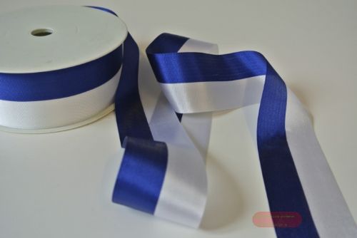 Bild von Band 50m/ 40mm, National, dunkelblau/weiss