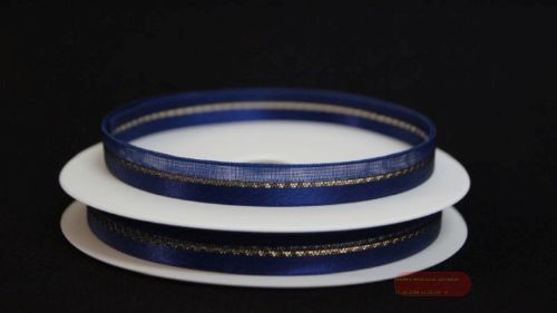 Bild von Band 20m/ 10mm, uni & tüll, d'blau 78