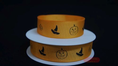 Bild von Band 20m/ 25mm, Hut & Kürbis, mandarin