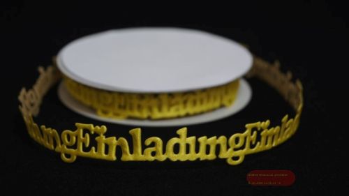 Bild von Band 10y/ 20mm, Einladung 115x klebend, gelb