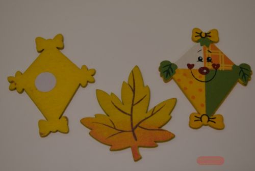 Bild von Aufleger, Drachen 45mm Set - klebend, gelb