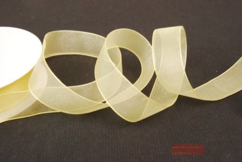 Bild von Band 50m/ 25mm, Organza, h'gelb