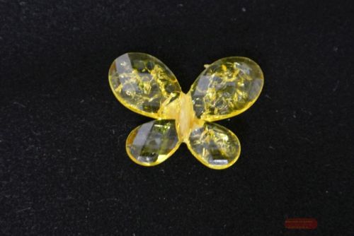 Bild von Schmetterling, Acryl 30mm mit Langloch, gelb