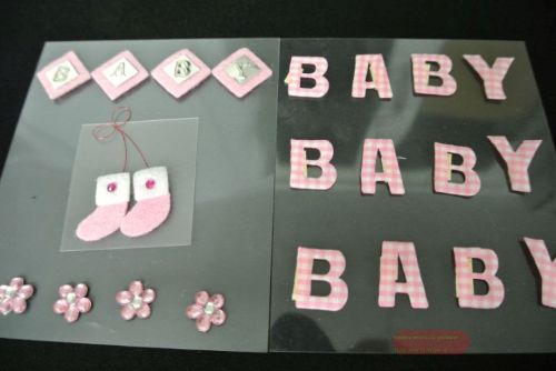 Bild von Bastelset, Baby 6 Motive sortiert - klebend, rosa