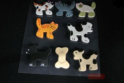 Bild von Bastelset, Cats & Dogs - 8 Motive - klebend, bunt