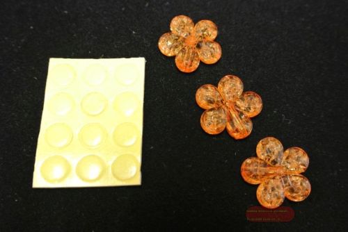 Bild von Deco, Blüte Agryl mit Langloch, orange 20