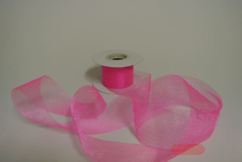 Bild von Band 20m/   50mm, Crash-Organza, pink