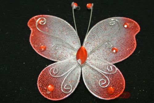 Bild von Deco, Schmetterling 80mm, d'rot