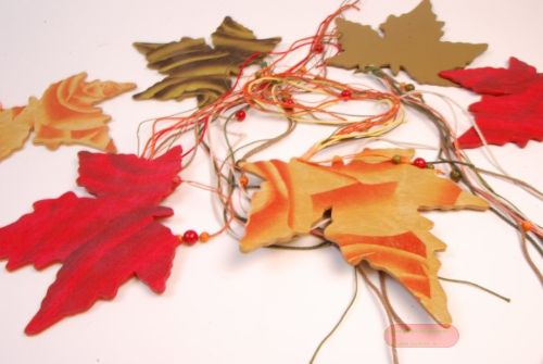 Bild von Blätter, Holz 20cm - sortiert, rot/braun/orange