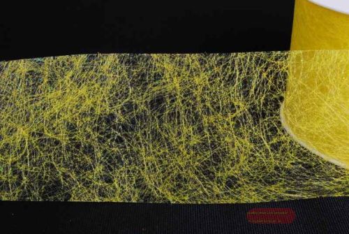 Bild von Deco, 50m/   80mm Sizoflor Glitter, gelb