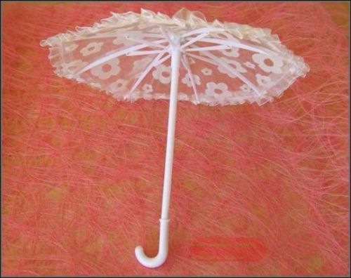 Bild von Deco, Umbrella 27cm - 6 Stk, weiss