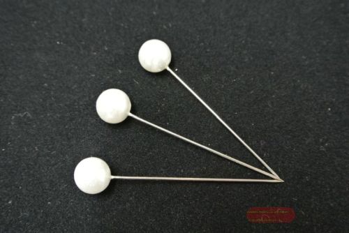 Bild von Deco, Perlennadeln 11mm x 5cm, weiss