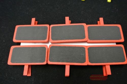 Bild von Klammer, Holztafel 4x2cm, rot