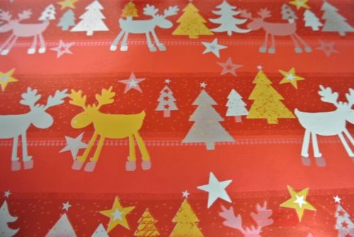 Bild von Bogen 70x 100cm, Tanne/ Elch, rot