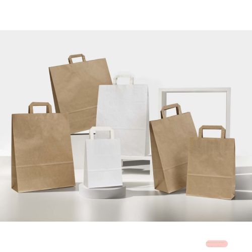 Bild von Tasche, B32+17x H45cm ZH, braun gerippt