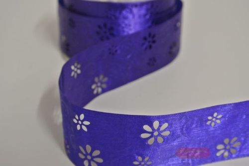 Bild von Band 20m/ 40mm, Open Flower, violett