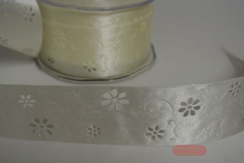 Bild von Band 20m/ 40mm, Open Flower, ecru